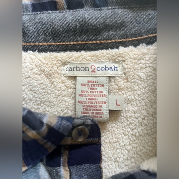 Carbon 2 Cobalt Sherpa Lined Flannel - Picture 3 of 10